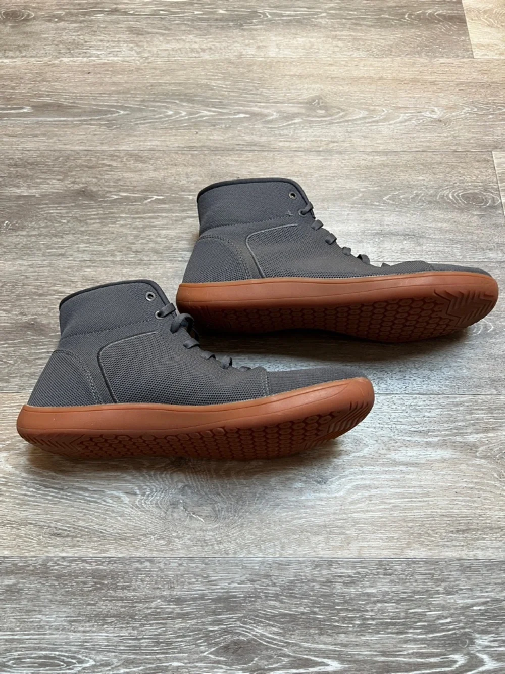 WHITIN Men's High Top Minimalist Barefoot Shoes | Wide Toe Box + Zero Drop Sole - Picture 4 of 6